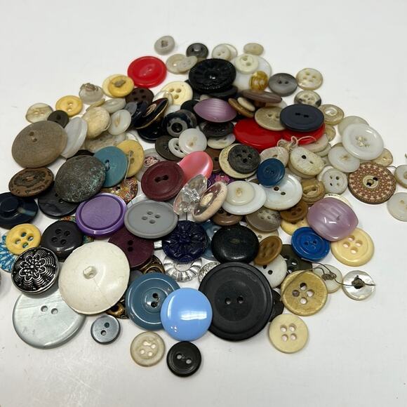 Accessories - Vintage & Modern Bag of Misc. Colors Shapes & Sizes of Buttons